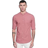 Dennis Lingo Men's Solid Slim Fit Casual Shirt