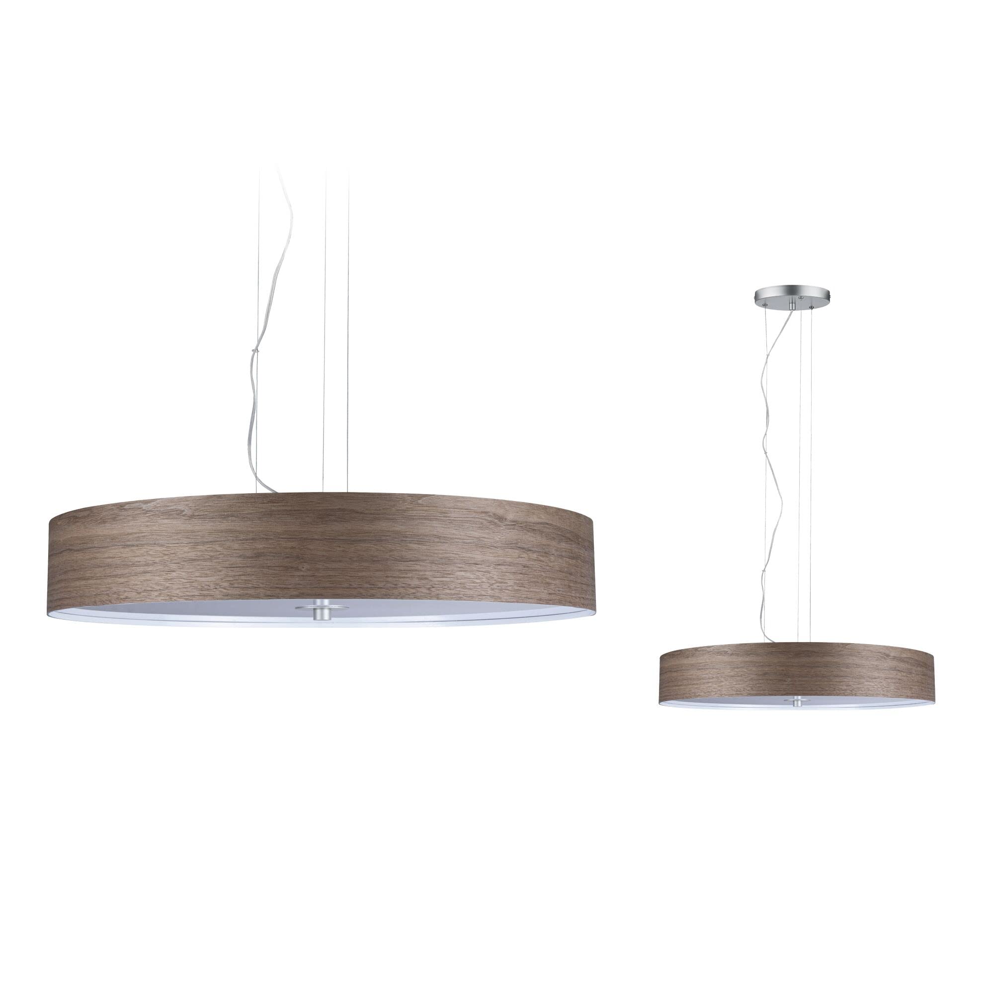 Paulmann 79686 Neordic Liska Pendant luminaire max. 3x20W Pendant lamp for E27 Lamps Ceiling lamp Dark Wood/Chrome matt 230V Wood/Metal Without lamp