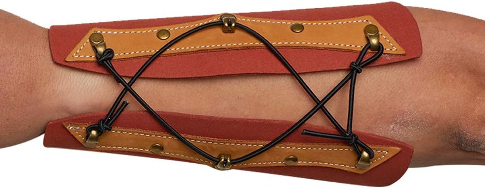 Huntingdoor Archery Armguards Leather Arm Guard Forearm Protector Barcer Tab for Left Hand and Right Hand Shooter Archery Protective Gear Shooting Hunting Armguard : Sports & Outdoors