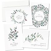Hat Acrobat Sympathy Cards with Envelopes - 24 Pre-Scored and Double-Sided Watercolor Condolence Cards - Perfect Mix of Expression and Sympathy in a Box of Sympathy Cards with Envelopes (Watercolor)
