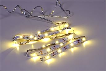 LED Stripe 3m mit 90 LED - warmweiß - Batterie betrieben - Individuell kürzbar nach jeder LED
