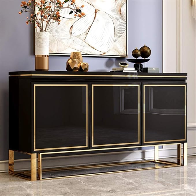 YonCog Wood Buffet Storage Living Room Sideboard
