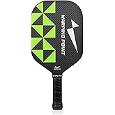 Warping Point Pickleball Paddle, Carbon Fiber Paddle with Endura Friction Surface, Polymer Honeycomb Core, Design for Ultimate Spin & Power, Large Sweet Spot & Contro, USAP Approved