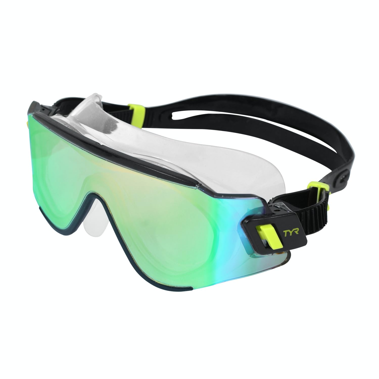 Photo 1 of TYR Tidalwave Mirrored Swim Mask, Gold/Green