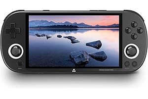 WESICH 𝗧𝗿𝗶𝗺𝘂𝗶 Smart Pro Retro Game Console 4.96-Inches 720x1280 IPS Screen Built-in 64G TF Card Video Gaming Consoles 5000mAh Lithium Battery Supports Multiple Simulators Casual Game Console(Black)