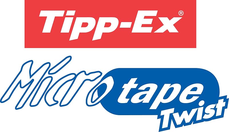 Tipp-Ex, Micro-Tape Twist, Bianchetto a Nastro, Design Ambidestro, Confezione da 10 Correttori, Nastro da 8m, Cancelleria Scuola e Ufficio