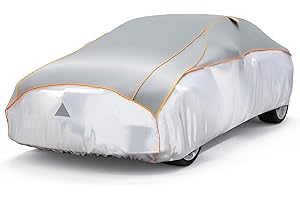 Pulaim Anti-Hail Car Cover - 6 Layer Thickened, Summer Sun Protection, Winter Hail Protection, Fits Sedans Up to 190'', Heavy Duty Car Cover