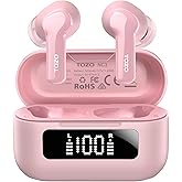 TOZO Hybrid Active Noise Cancelling Wireless Earbuds with 6 Mics AI Clear Call Ear Buds 68H Playtime with LED Display 32 Preset EQs via APP Bluetooth 5.3 IPX8 Waterproof in Ear Headphones