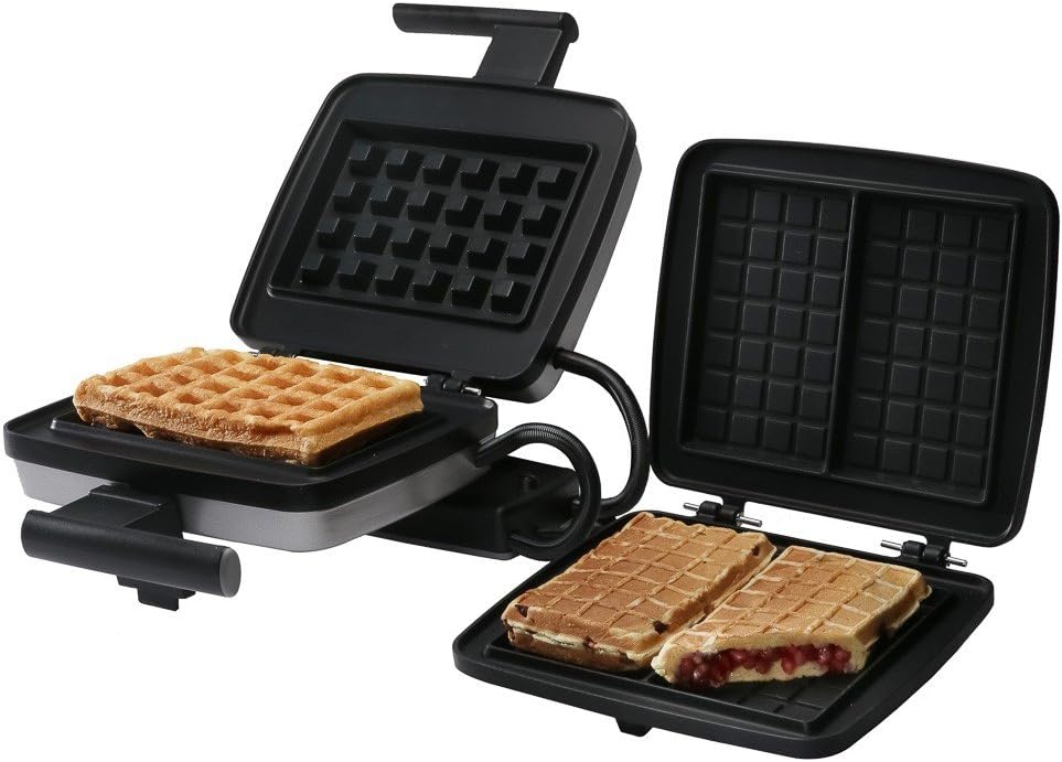 Croquade U11001 Belgian Waffle Maker Bundle, includes Belgian Waffle Plate and Stuffed Waffle Plate (Discontinued by Manufacturer)