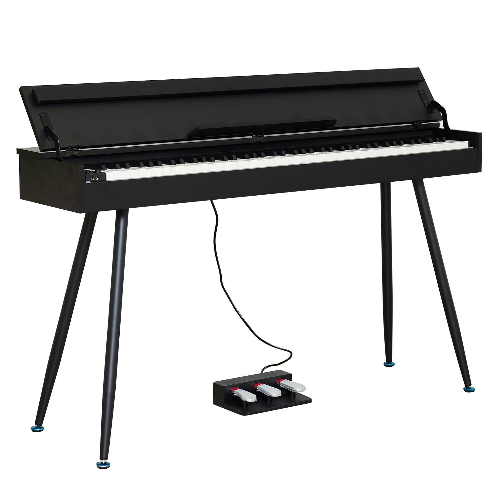 Photo 1 of KUMENG Digital Piano 88 Key Weighted Keyboard,Full-Size Desk Progressive Hammer-Action Electric Piano For Beginners, With Sheet Music Stand, Pedal,Power Adapter, Headphone Mode, Usb-Midi