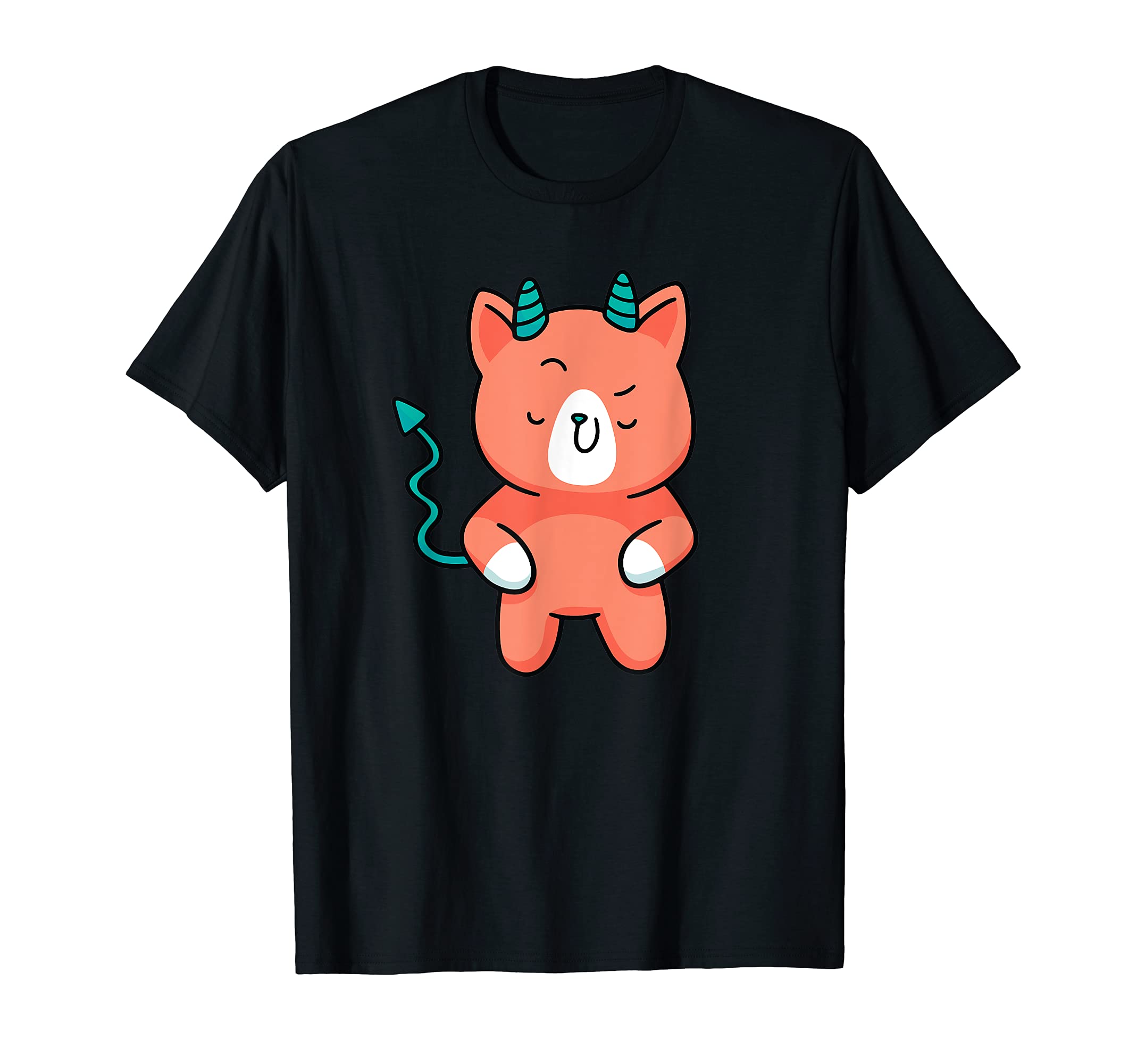 Cute Cat Horns Pet Tail Adorable Paws T-Shirt