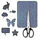 Iron On Denim Patches for Clothing Jeans, 12Pcs No-Sew Denim Patches Assorted Cotton Jeans Repair Kit,Great for DIY Sew on Patch for Jeans, with 3 Assorted Colors (4.9