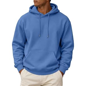 Mens Sweatshirts Hoodies Basic Fit Lightweight Oversized Fleece Hoodie | Running, Baseball, Athletic, Personalized Sweatshirt