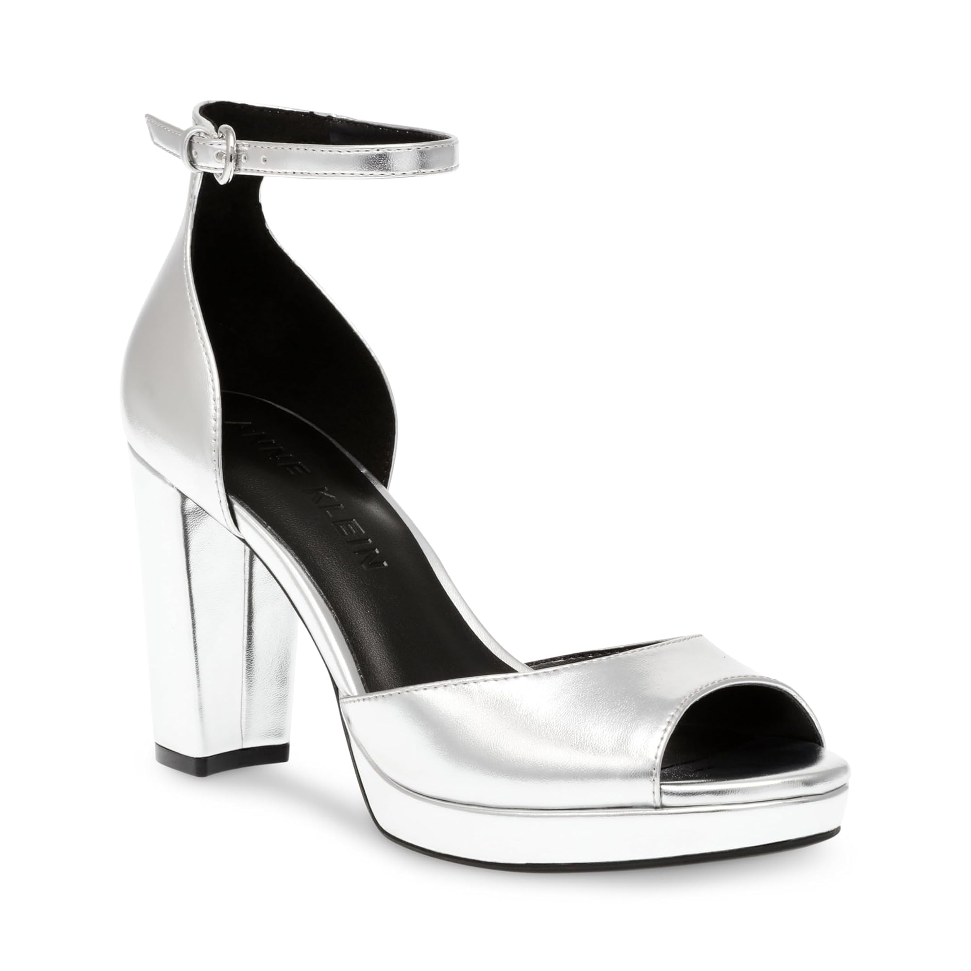 Anne Klein Women’s High Heeled Platform Sandals Vista-C, Silver, 5.5