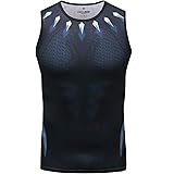 Red Plume Men's Muscle Tank Top Sleeveless T-Shirts Baselayer Tees Cool Dry Compression Shirts Running Sports Vest