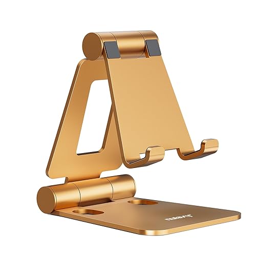 Nulaxy Dual Folding Cell Phone Stand, Fully Adjustable Foldable