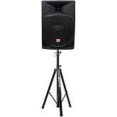 Rockville RPG15 15" Powered DJ PA Speaker Bundle with RVES05 Speaker Stand | 1,000W Peak / 250W RMS, 2-Way, 35Hz-20kHz, XLR/1/4"/RCA Inputs, XLR Output, 2-Band EQ, Black Tripod Stand, 2-Items