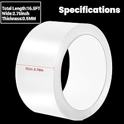 Transparent Window Weather Sealing Tape 2.76 Inch x