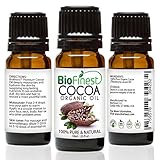BioFinest Cocoa Organic Oil - 100% Pure Cold-Pressed - Best Moisturizer For Hair Face Skin Acne Sunburn Cuts Wrinkle Scars Eczema - Essential Magnesium, Antioxidant, Vitamin A - FREE E-Book (10ml)