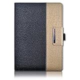 Thankscase iPad 9.7 inch 2018 2017 Case,iPad Air Case,Rotating Case Smart Cover with Stand Build-in Wallet Pocket and Hand Strap for Apple iPad 6th Gen 5th Gen, iPad Air 1st Gen 2013 (Black Gold)
