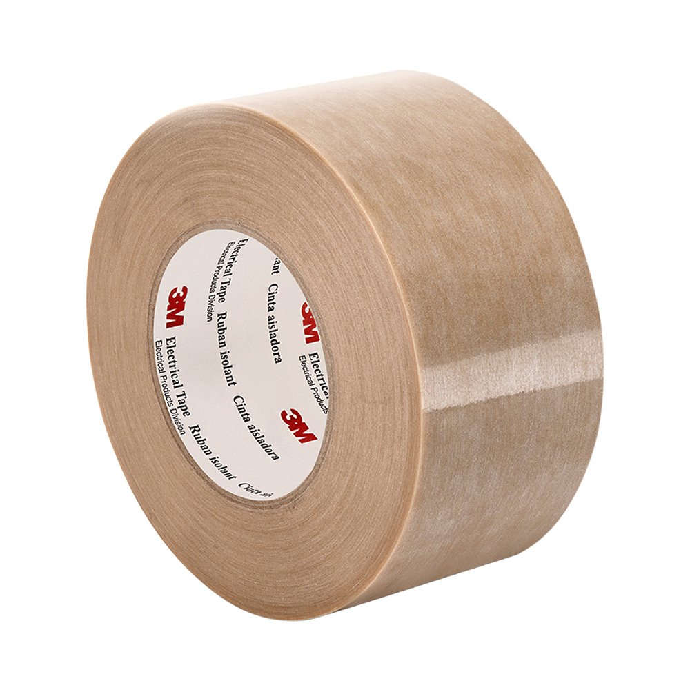 TapeCase 44 2.75" x 90yd Tan Low-Halogen Electrical Tape, 5.5" Thick, 90" Length, 2.75" Width