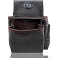 Graintex OS2080 8 Pocket Nail & Tool Pouch Top Grain Oil Tanned Leather for Framers, Constructors, Electricians, Plumbers, Handyman, Black
