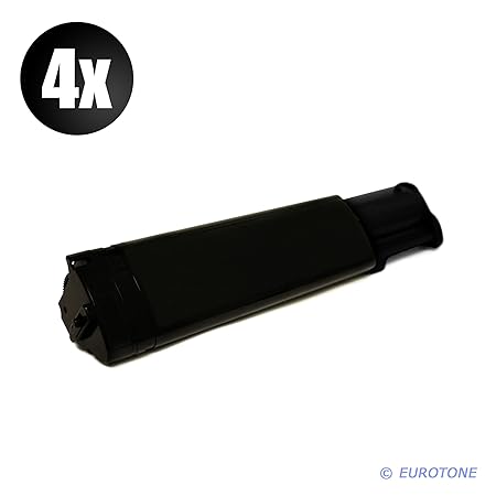 4X Eurotone Toner mit 50% mehr Leistung für Epson Aculaser C1100 C11X N NF NFC ersetzen Epson Schwarze