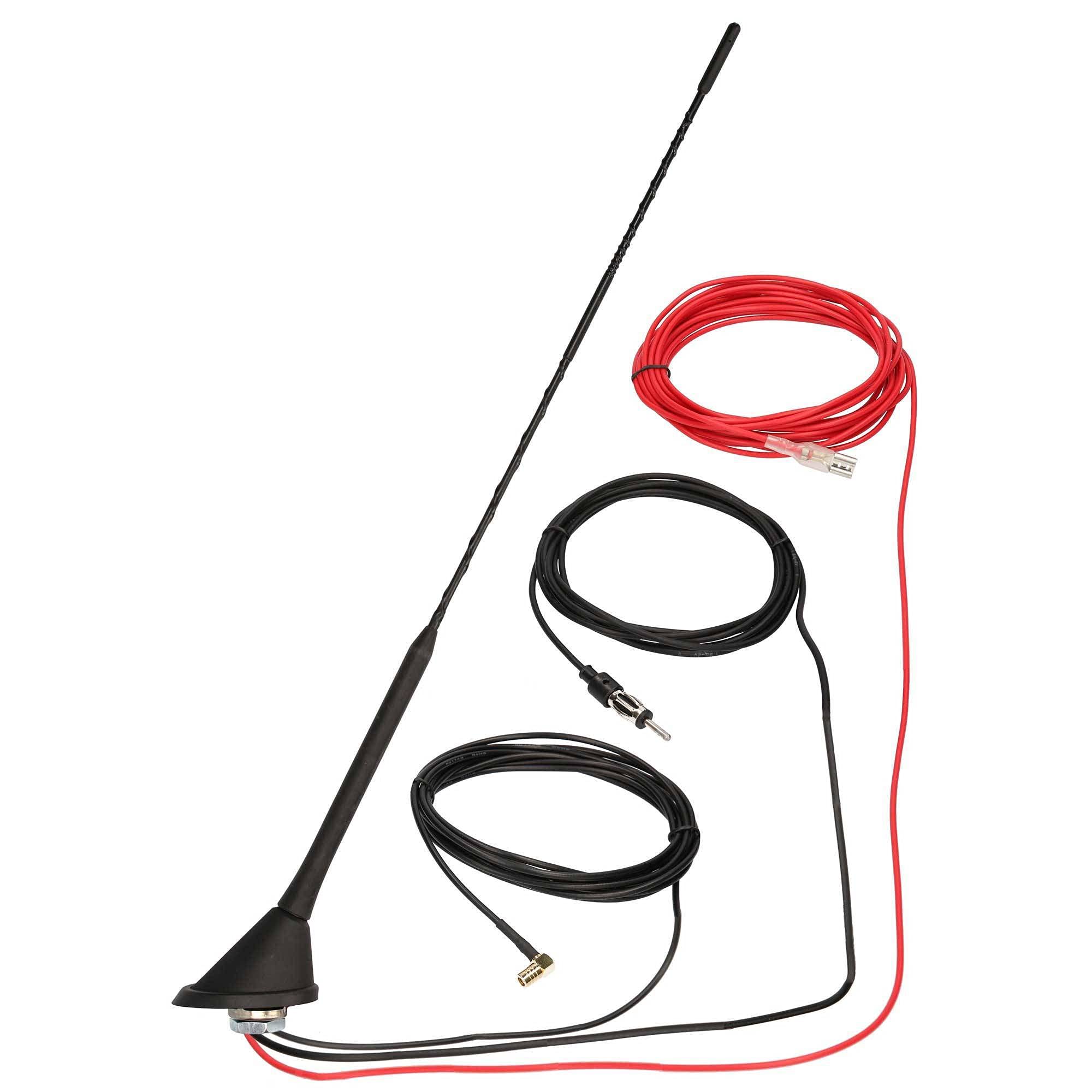 Audioproject A291- Radio Antenna 40 cm for Vehicle Truck SUV Car Stereo in Dash Head Unit CD Media Receiver Player Audio HD Radio Tuner Amplifier - compatible with: Ford Focus Citroen C3 bmw toyota seat hyundai cooper