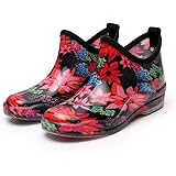 ARESGO Women Garden Boots Rain Shoes|True size|Anti-slip Outsole | 5-9M US