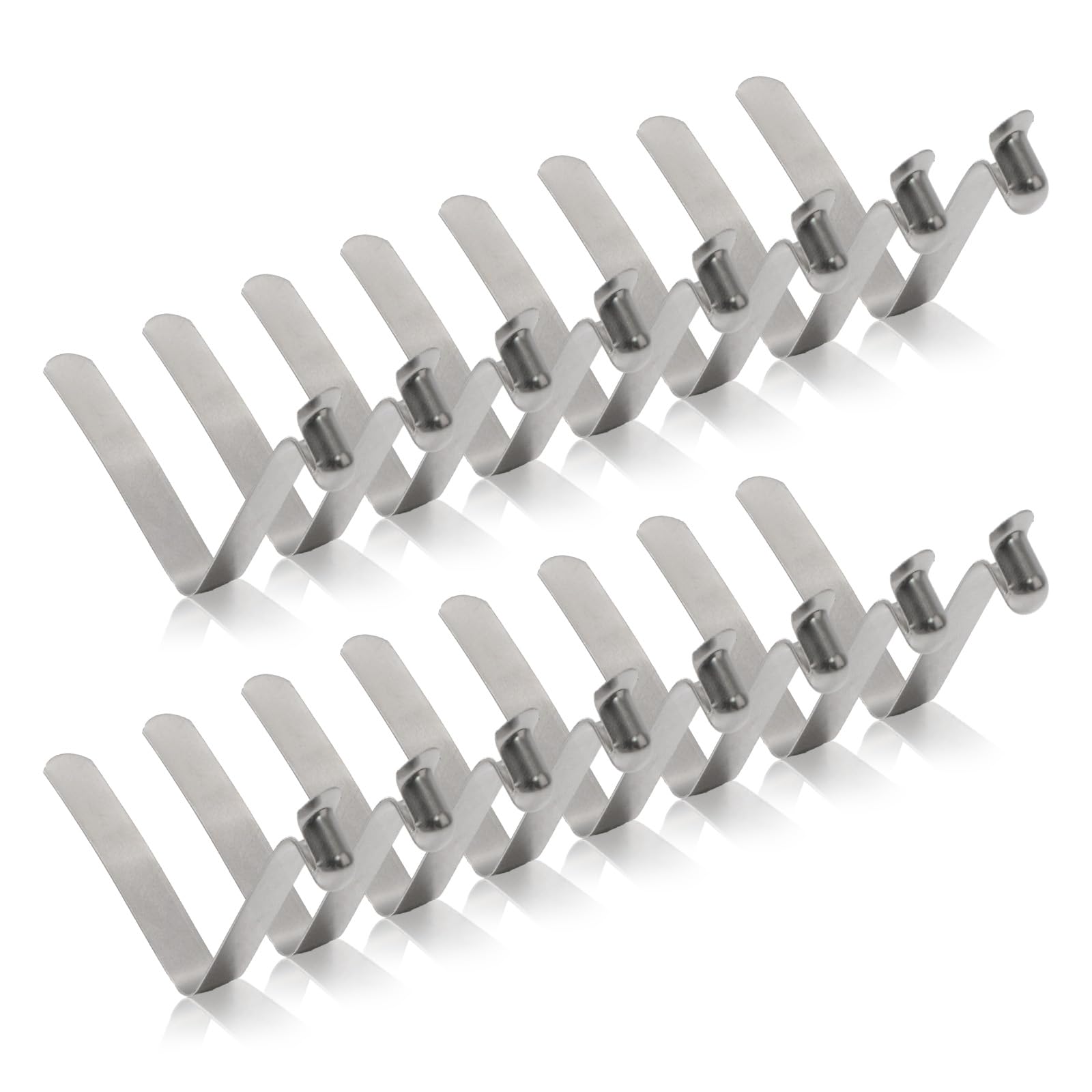 INCREWAY Tent Pole Clips, 16Pcs Kayak Paddle Spring Snap Clips, Stainless Steel Tent Pole Push Button Spring Clips for Camping Kayak Paddle Tent Pole, 8mm