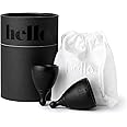 The Hello Cup Menstrual Cups Double Box, BPA Free, Reusable, Hypoallergenic, Recyclable, Medical Grade TPE, No Silicone, No Rubber, No Latex, XS Black & S / M Black, 1 box