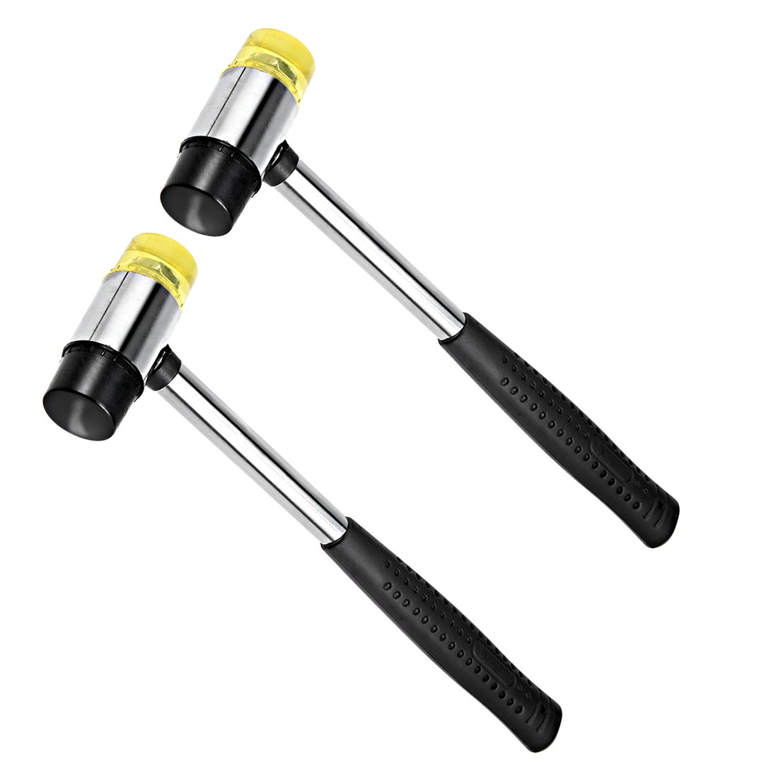 Sourcingmap 2PCS Replaceable Double Face Rubber Nylon Soft Hammer Mallet, 30mm
