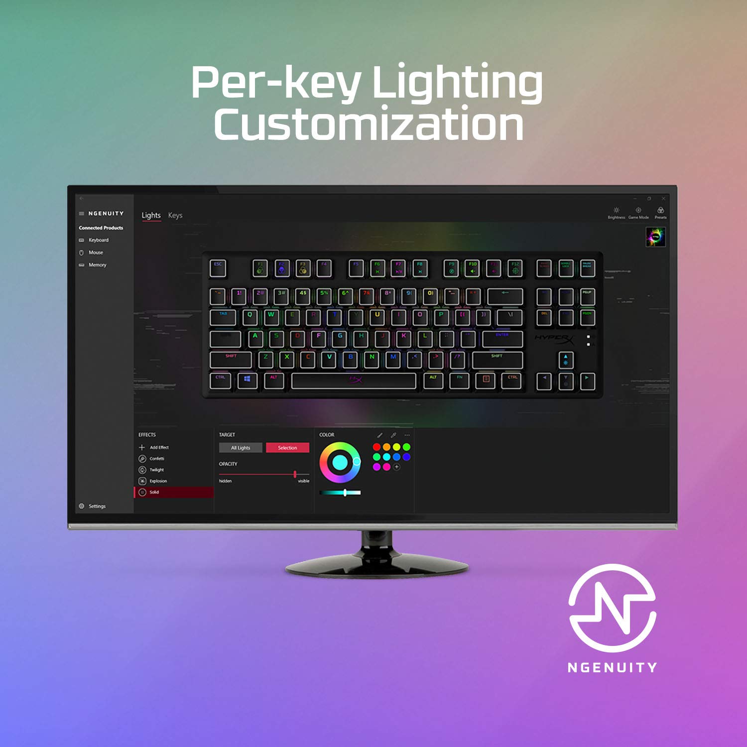 HyperX Alloy Origins Core - Tenkeyless Mechanical Gaming Keyboard, Software Controlled Light & Macro Customization, Compact Form Factor, RGB LED Backlit, Clicky HyperX Blue Switch,Black