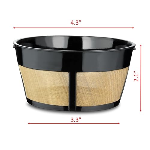 CAFE BREW COLLECTION Reusable 8-12 Cup Basket Coffee Filter Fits