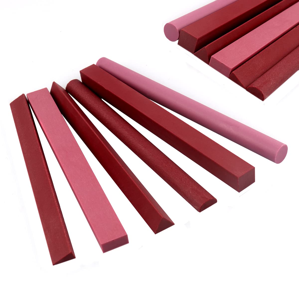 CBRIGHT Sharpening Stone Set, 6pcs 3000# Ruby Whetstone Kit Small Fine Polishing Sharpener Stone for Sharpen Chisel Gouge,Knife and Bladed Cutting Tools, Variety of Shapes[Length:100mm(3.94Inch)]