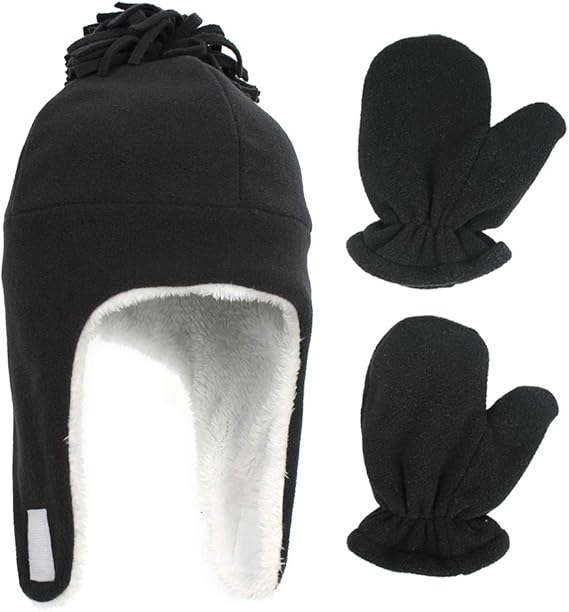 baby boy winter hat and mittens