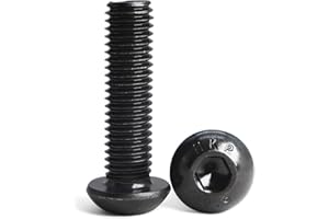 SUNXULIMI M6 x 45mm Machine Screws Allen Head Bolts Button Head Screws Hex Bolts 10.9 Grade Alloy Steel Metric Allen Hex Drive Black Oxide Finish Fully Threaded 30PCS