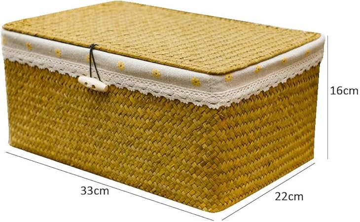 CAI Cesto de la ropa Cuadrado de ratán Cesto sucio Ropa para el hogar