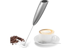 SIMPLETaste Milk Frother Handheld Battery Operated Electric Foam Maker, Drink Mixer with Stainless Steel Whisk for Cappuccino, Bulletproof Coffee, Latte