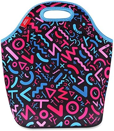 Insulated Lunch Tote Neoprene Thermal Waterproof Lunch Bag Box for Women Adults Kids Girls Toddler Nurse for Work Travel Outdoor