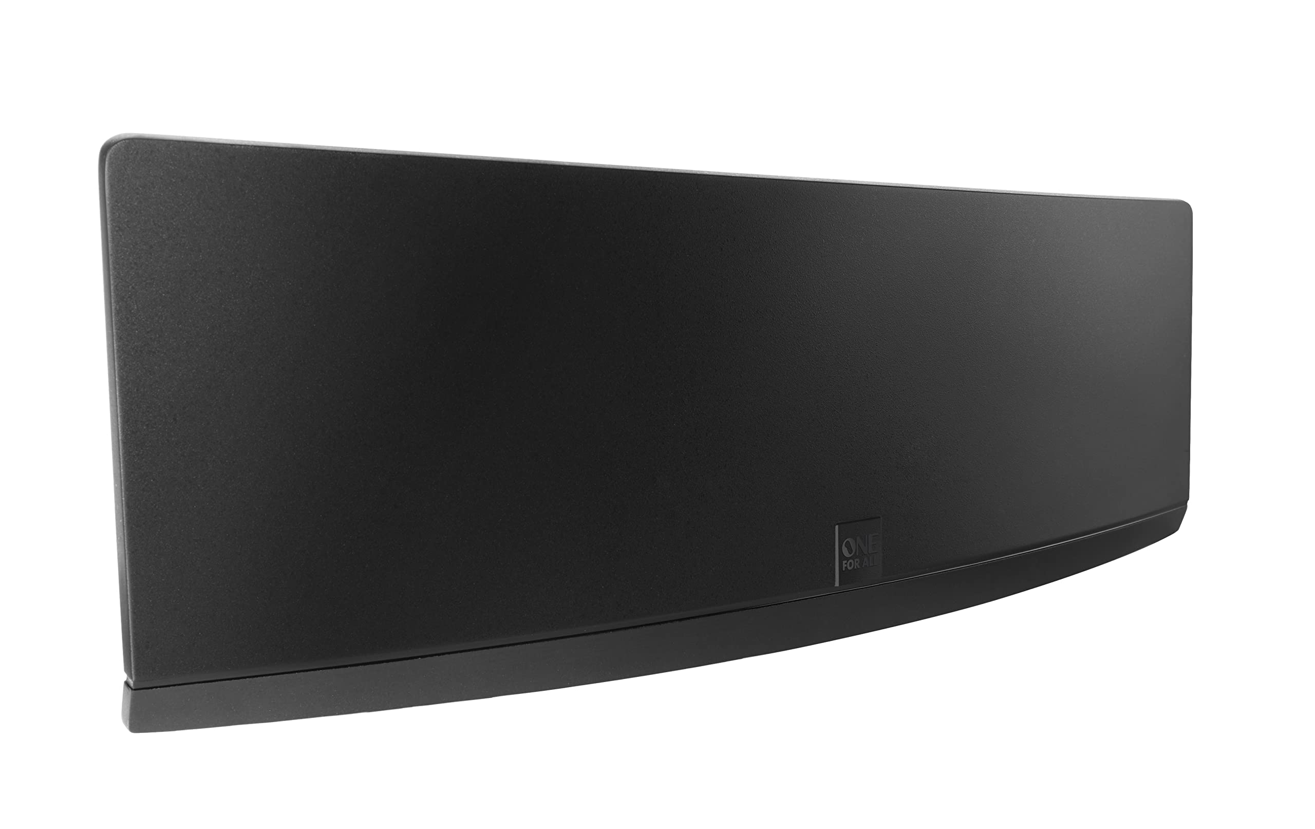 One For All Amplified Indoor Digital TV Aerial, 5G-Filter - Ready to receive Freeview and Analogue TV Signals within a range of 15 miles, Curved HDTV Antenna – UHF/VHF - Black - SV9430