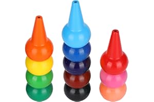 KIMISS Non- 3D Palm Grip Finger Paint Crayons – 12 Color Paraffin Sticks for – Easy to Hold, MessFree Art Supplies for Toddle