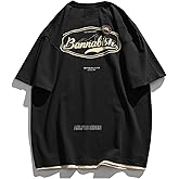 Aelfric Eden Mens Oversized T Shirts Graphic Tees Print Crew Neck Cotton Tops Streetwear Casual Shirt