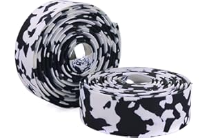 KINGOU Black & White Camouflage EVA Road Bike Handlebar Tape Bar Wraps - 2PCS Per Set