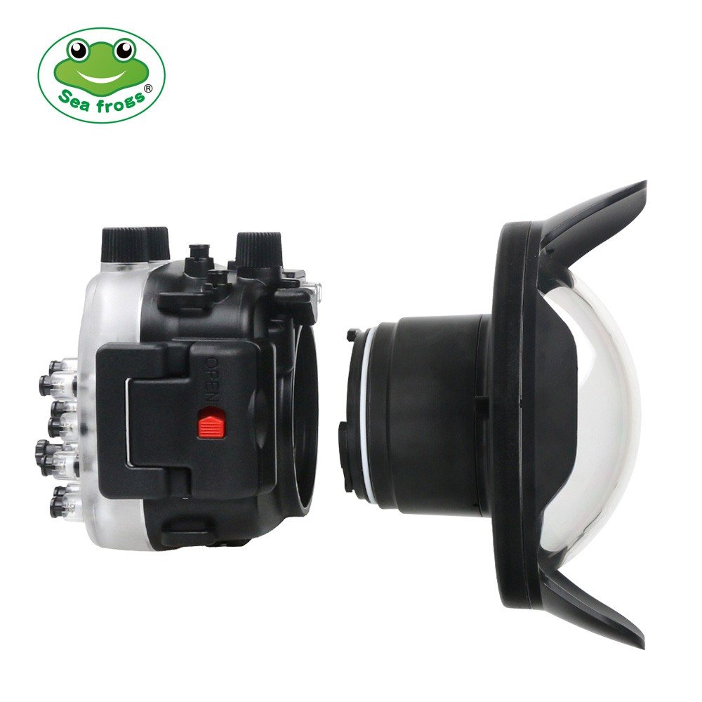 Seafrogs Underwater Housing for Sony A7C+ WA005F Dome Port, [40M/130FT] Waterproof Scuba Housing Case for Sony Alpha 7C+16-35mm F4, 24-70mm F4, for Tamron 17-28mm F2.8 lens