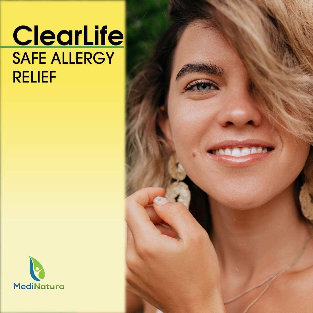 MediNatura ClearLife Natural Allergy Relief - Safe, Non-drowsy Relief in Any Region - 0.68oz Nasal Spray: Health & Personal Care