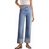EVALESS Women's High Waisted Wide Leg Jeans
