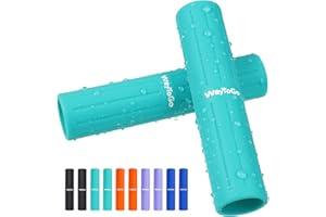 WayToGo Kayak Paddle Grips, Non-Slip Paddle Grips for Kayaking, Soft Silicone Wraps Blister Prevention Kayak Paddle Board Accessories for Take-Apart Paddles, 2 Pack