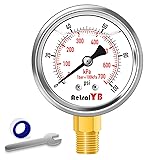 AetralYB 0-100 Psi 2-inch Pressure Gauge, Glycerin