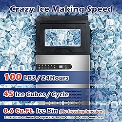 Commercial Ice Maker, 100LBS/24H Under Counter Ice